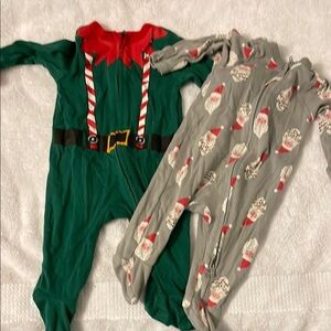 Festive Elf and Santa Baby Onesies